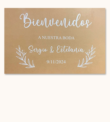 Cartel Bienvenida Boda